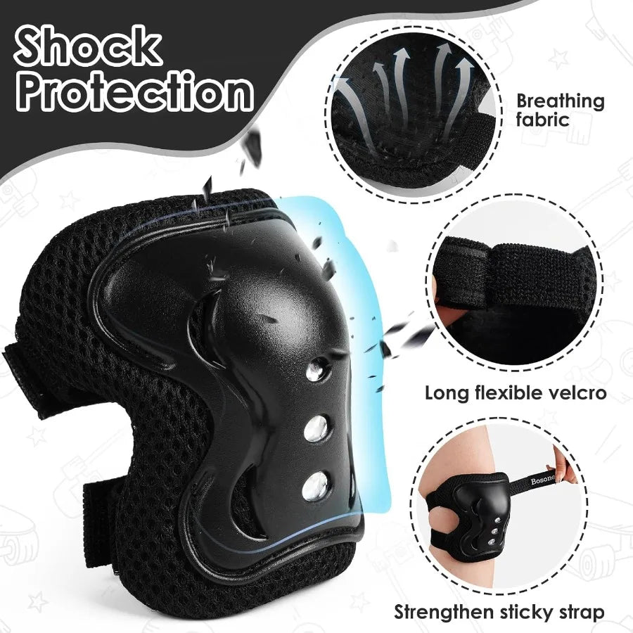 and Youth Knee Pad and Elbow Pads Protective Gear Set for Roller Skates Cycling BMX Bike Skateboard Inline Skating Scooter Ridi