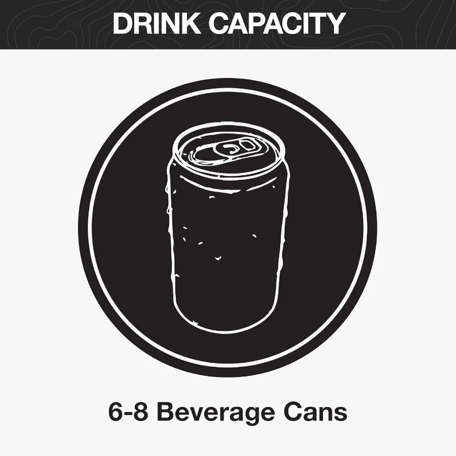 8QT Personal Cooler Dry Box for Outdoor Adventures Portable Ice Chest with Insulated Interior and Sealed Lid to Keep Items Cool