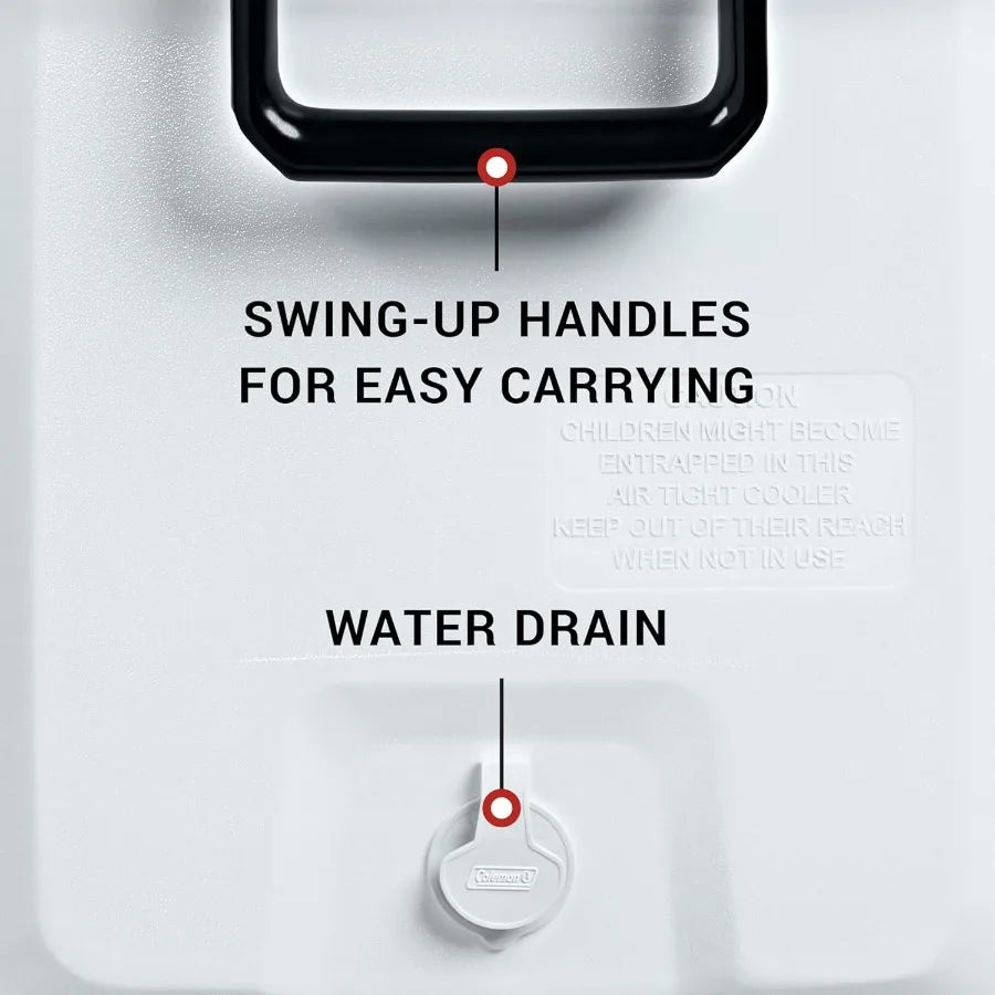 Marine Cooler with Fully Insulated UV Guard Lid Body Keeps Ice for 3+ Days Great for Boating Fishing 52qt/100qt Wheeled/120qt O