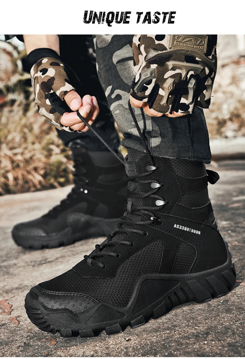 Men's waterproof hiking boots, lightweight outdoor work boots, stylish and durable hiking boots