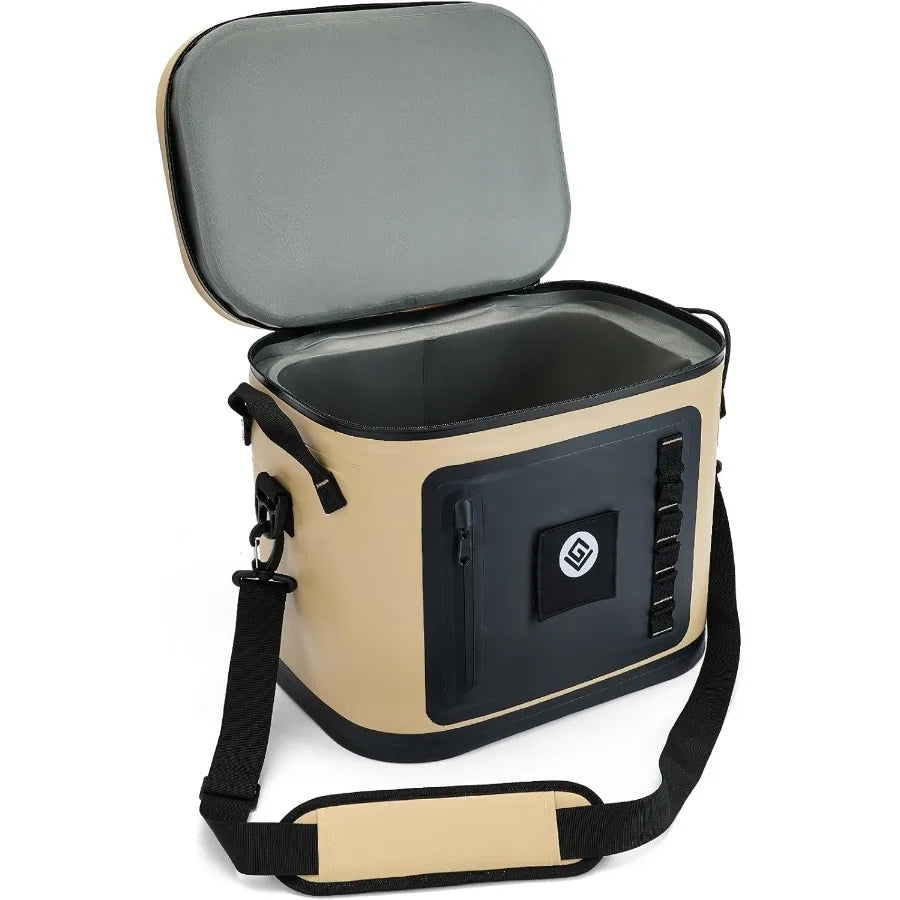 Soft Cooler Insulated Leak-Proof Cooler Bag with Waterproof Zipper for Portable Ice Chest Use in Camping Beach Trips Travel Adv