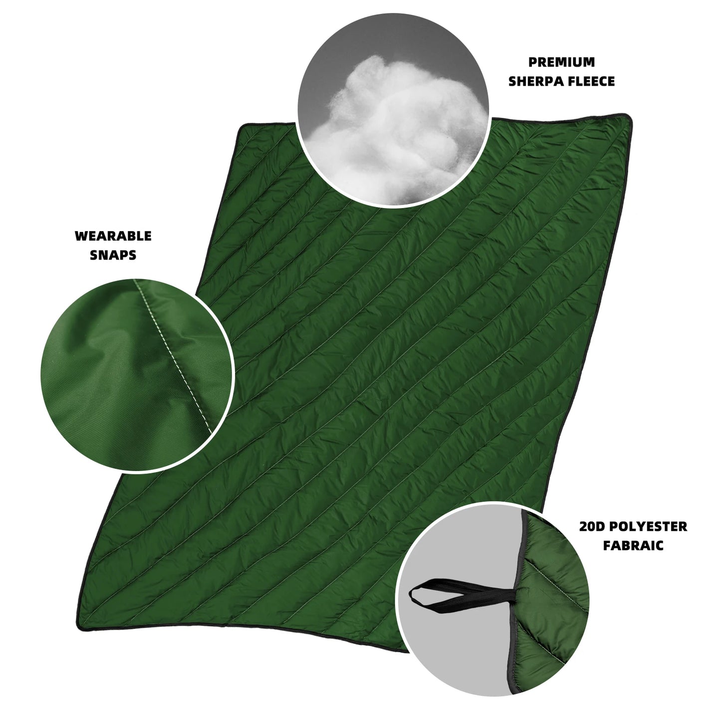 Extra Light and Fluffy Warm Outdoor Blanket, Perfect for Camping and Backpacking, Compact, Insulated, Packable