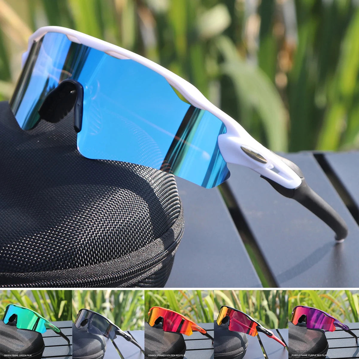 Running Driving Fishing Men's Sport Sunglasses Cycling Glasses for Men Women TR90 Frame With HD Lens Anti-Glare For MTB