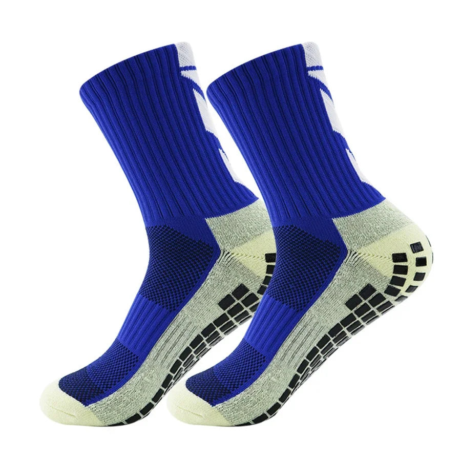 1 Pair New Men Women Non-slip Silicone Sports Soccer Socks Sweat Absorbing Breathable Football Tennis Volleyball women Yoga Sock