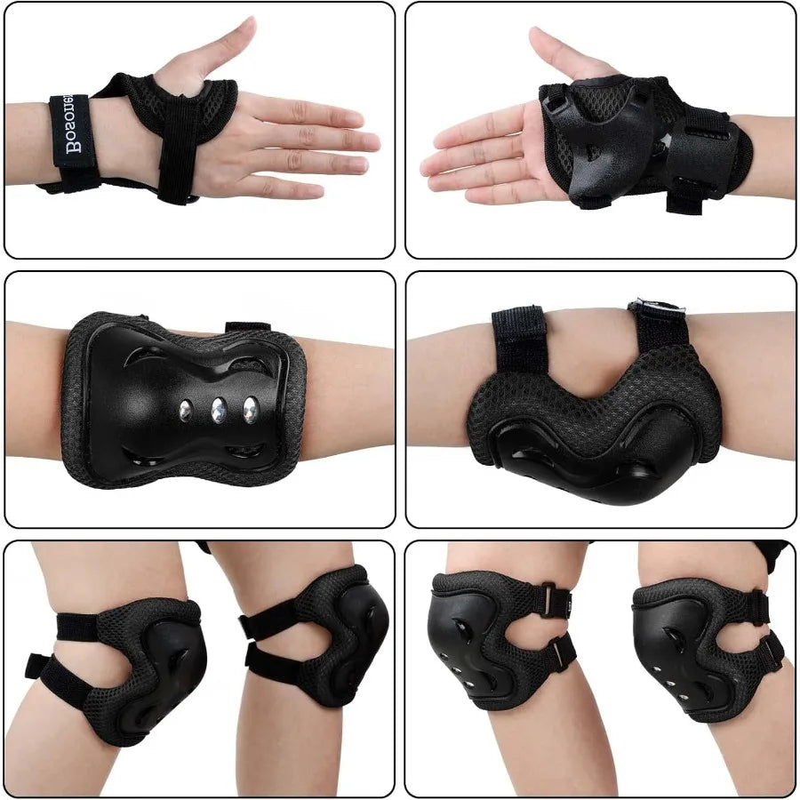 and Youth Knee Pad and Elbow Pads Protective Gear Set for Roller Skates Cycling BMX Bike Skateboard Inline Skating Scooter Ridi