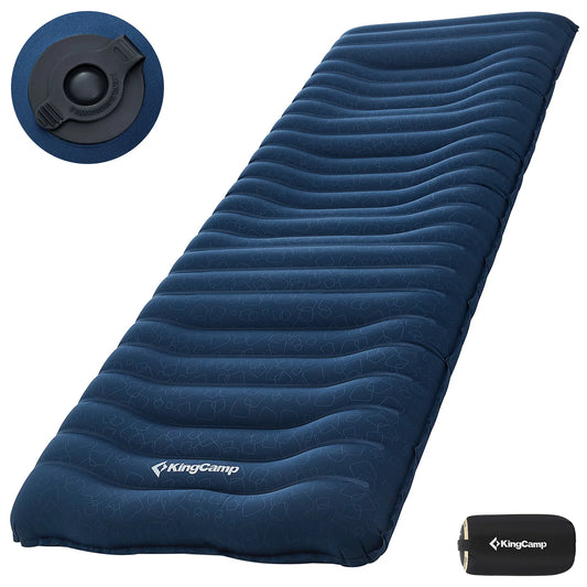 KingCamp Sleeping Pad, Ultralight Inflatable Sleeping Pad For Camping, Ultimate For Camping, Hiking - Air Pad, Carry Bag