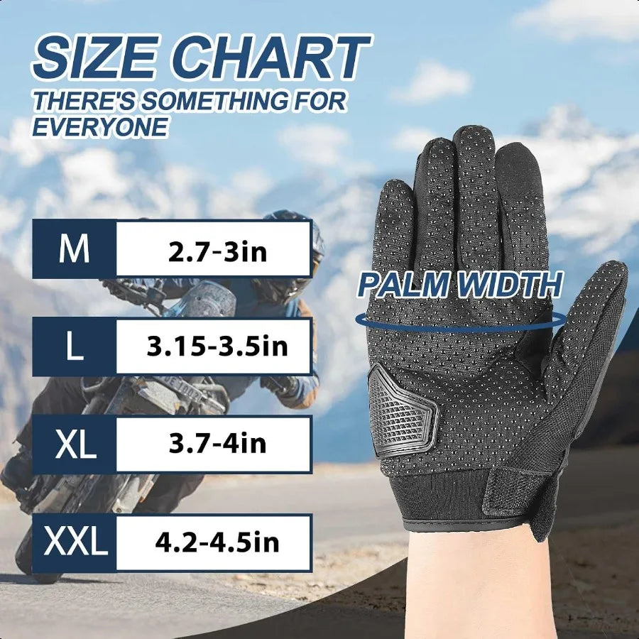 Motorcycle Gloves for Men Stainl Steel Touchscreen Gloves for Dirt Bike Riding Road Racing Cycling Motocross