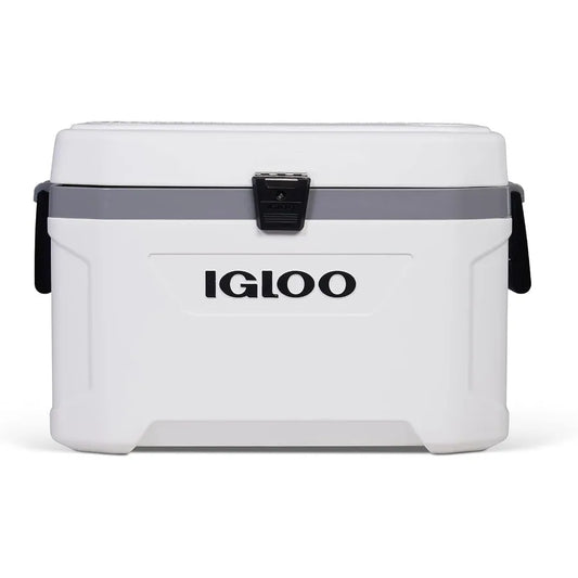 Insulated Portable Hard Side Cooler Ice Chest from Marine Series for Fishing Camping Boating Outdoor Events Picnics and Beach T