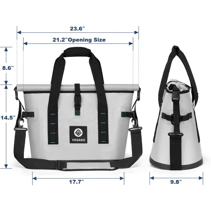 40 Can Soft Cooler Bag - Insulated Leak-Proof Large Cooler Bag with Roll-Top Waterproof Seal Portable Ice Chest for Camping Bea