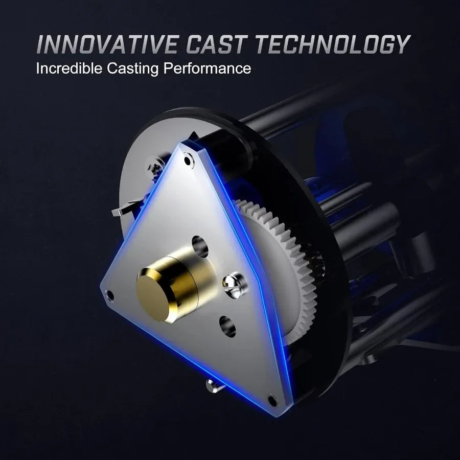 Chaos XS Baitcasting Fishing Reel with Reinforced Metal Body for Smooth and Powerful Performance in Saltwater Inshore Surf Trol