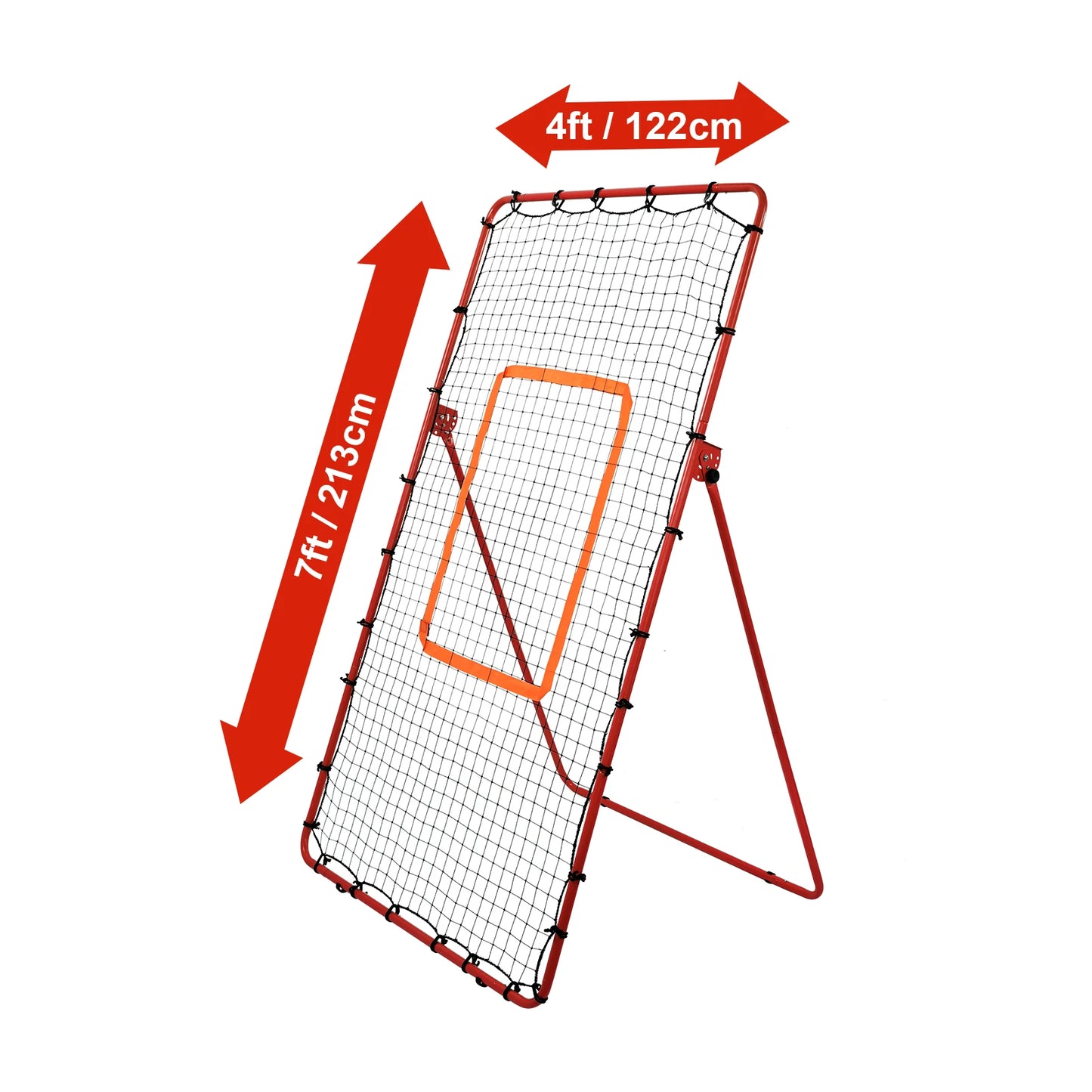 Volleyball Rebound Net 5 Adjustable Rebound Angles Volleyball Net Bounce Back Return Board Net, Portable Throwing Partner red