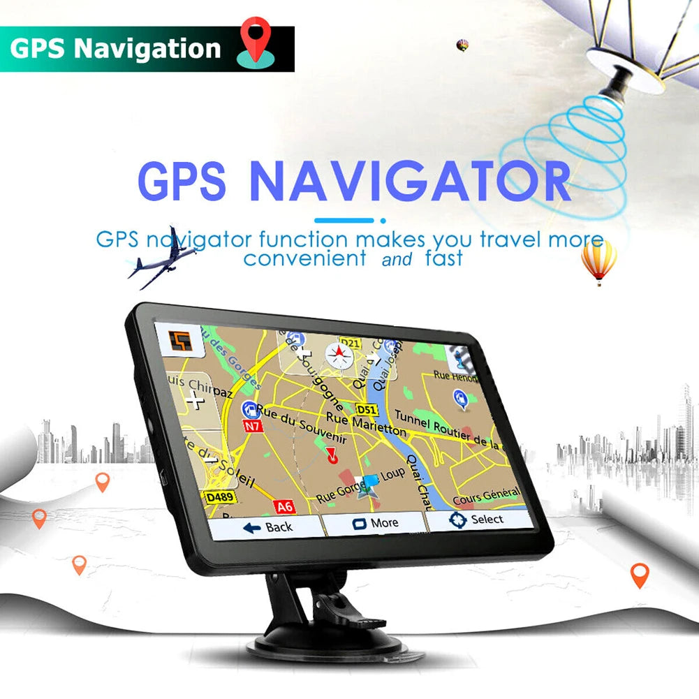7 Inch HD Car GPS Navigation Built-in Speaker Car GPS Navigator USB TF Sat Nav Australia North America Europe Map Voice Reminder