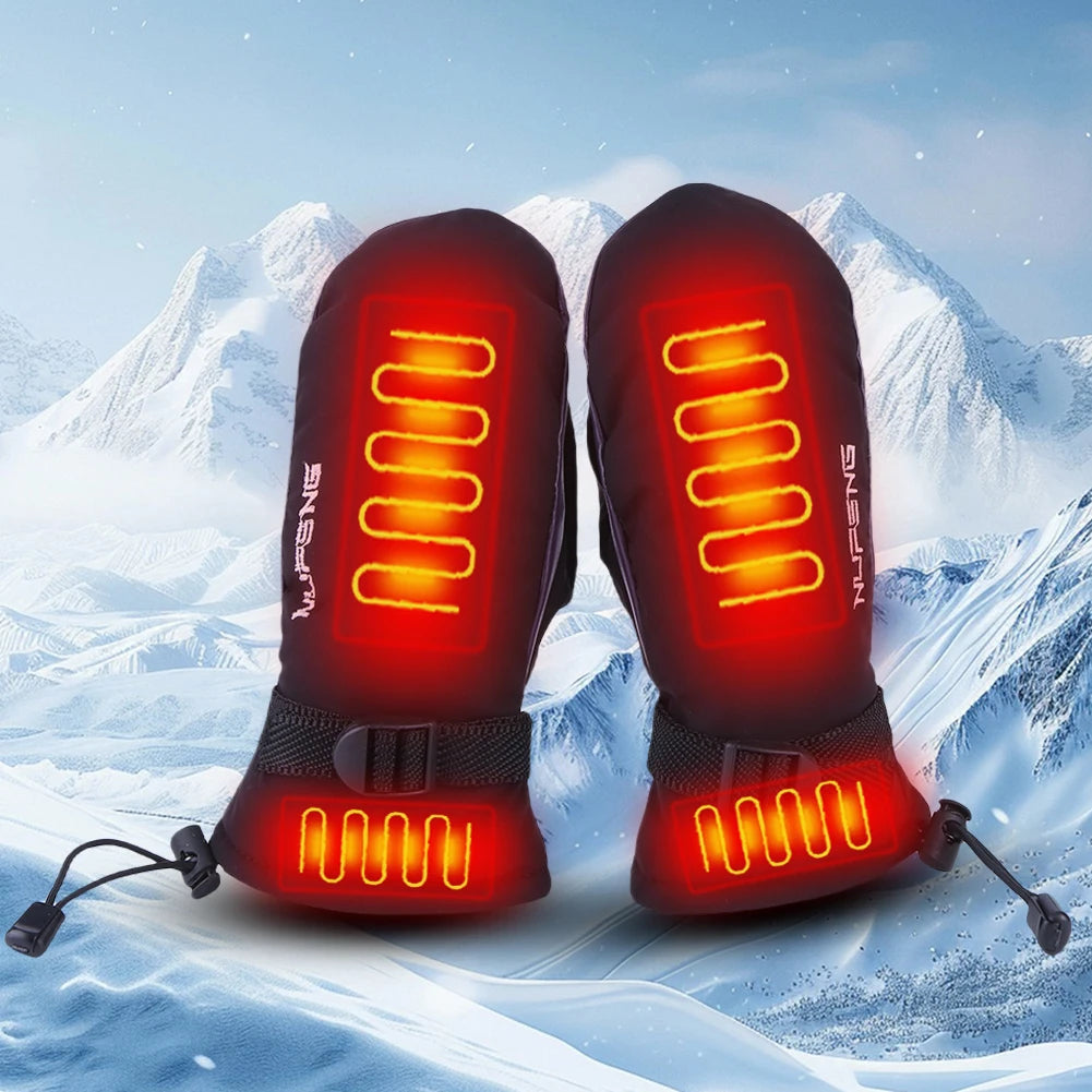 1/2pair Electric Heating Gloves USB Charging  Motorcycle Gloves 3 Gear Temperature Cycling Running Ski Winter Gloves Hiking Walk