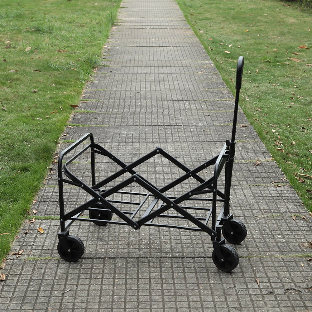 Collapsible Wagon Cart Large Capacity Heavy Duty Foldable Wagon Garden Utility Cart for Outdoor Camping Garden Sports Beach