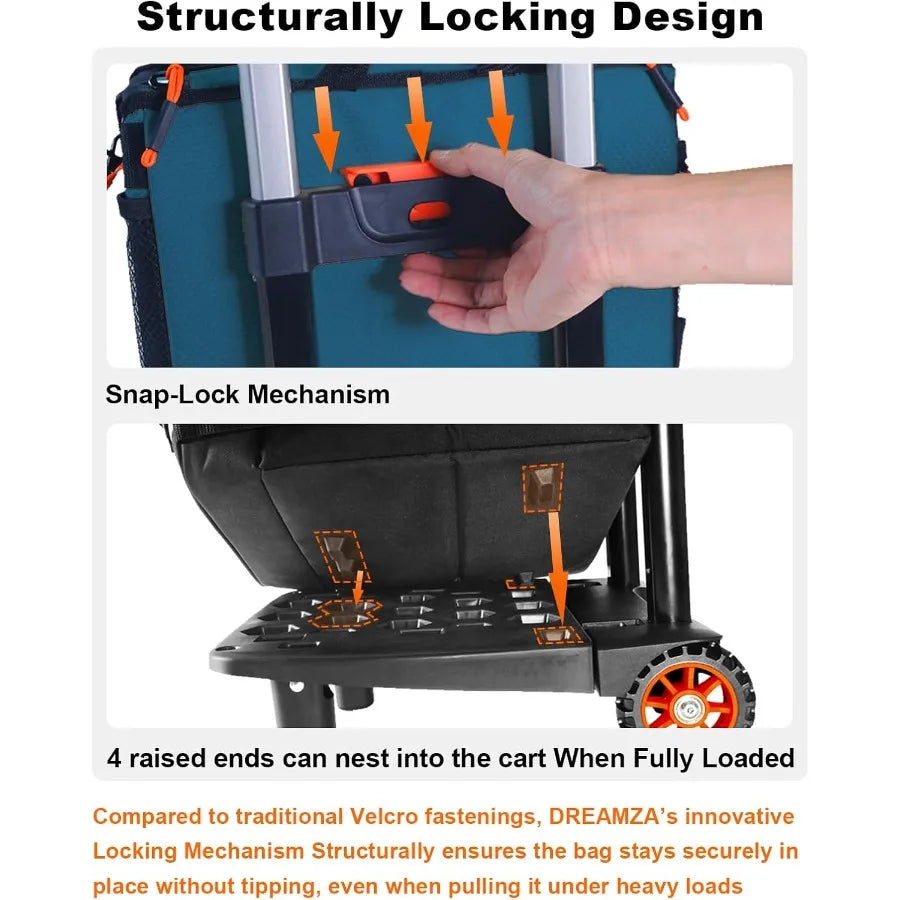 Soft Cooler with Wheels 60-Can Wheeled Cooler with Handle Leak Proof Rolling Cooler Insulated Bag with All-Terrain Cart Collaps