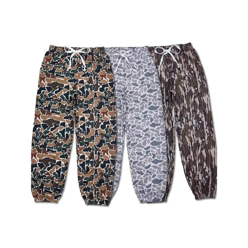 Y2K Camo Pants Street Style Breathable Sweatpants Camouflage Print Sweatpants with Elastic Ankles