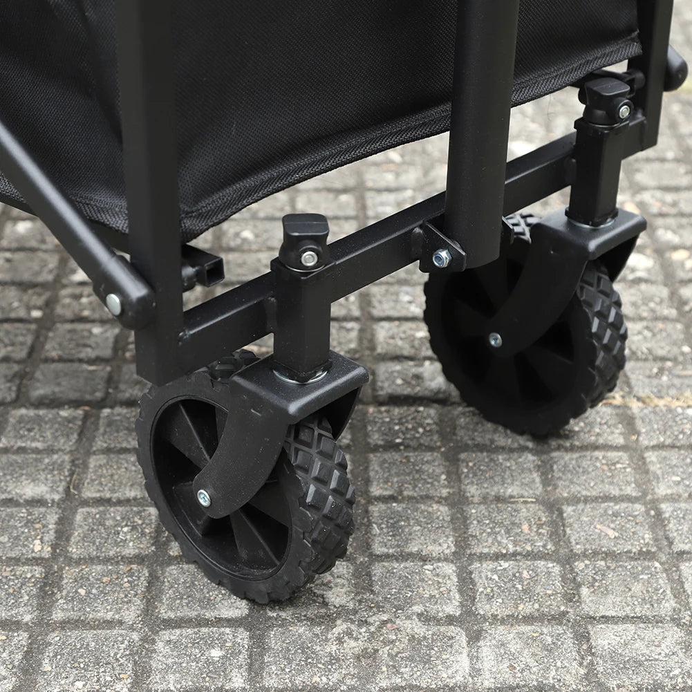 Collapsible Wagon Cart Large Capacity Heavy Duty Foldable Wagon Garden Utility Cart for Outdoor Camping Garden Sports Beach