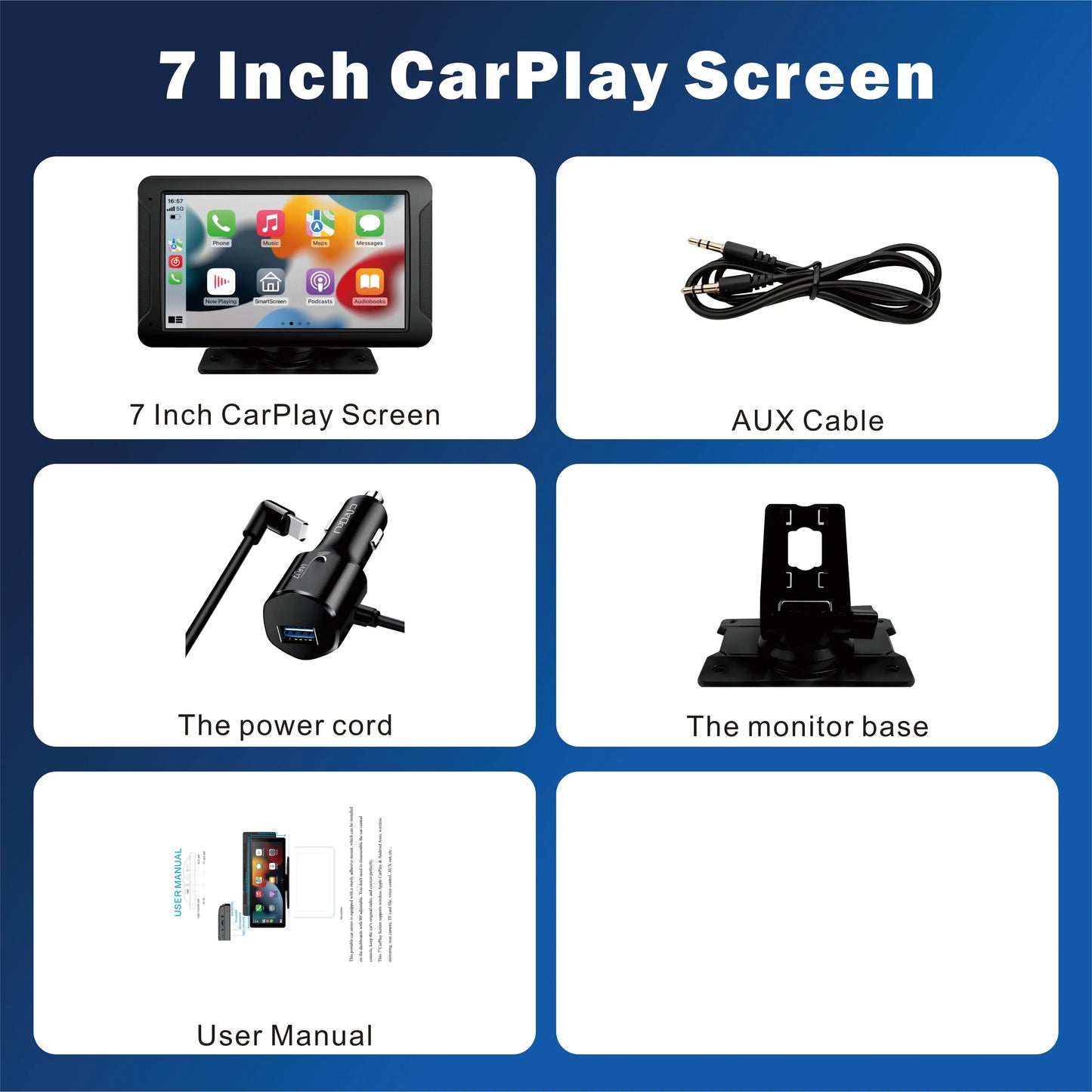 "10.26'' Wireless Car Touchscreen" CarPlay/Android Auto, BT, Backup Cam, Navigation, Mirror Link for All Cars"