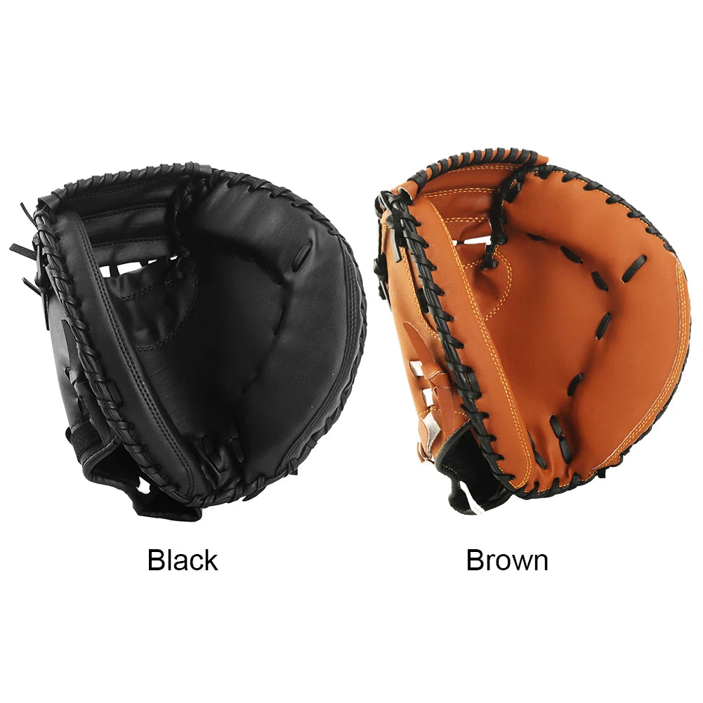 Baseball Mitt Wear-resistant Baseball Fielding Glove Baseball Softball Catcher PU Leather Catcher Mitt for Youth Adults Practice