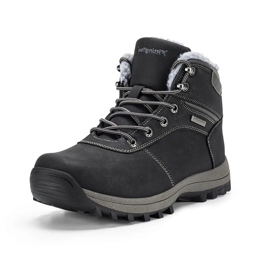 Fittington Men's Winter Boots Warm Snow Boots For Men Wide Size Plush Shoes Men Waterproof Ankle Boots High Top Outdoor Shoes