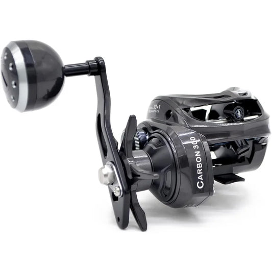 Carbon 300 Baitcasting Fishing Reel High Line Capacity Baitcaster Reels 6.3:1 Gear Ratio 10+1 Stainless Steel Ball Bearings 10