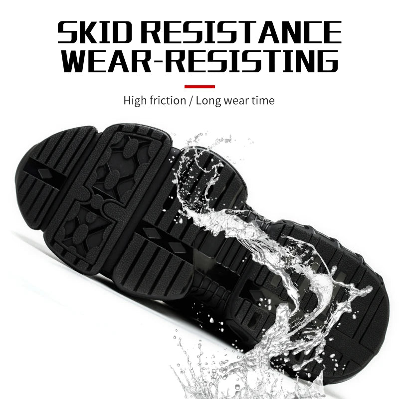 Steel toe cap, non-lacing, anti-impact and anti-puncture casual work shoes