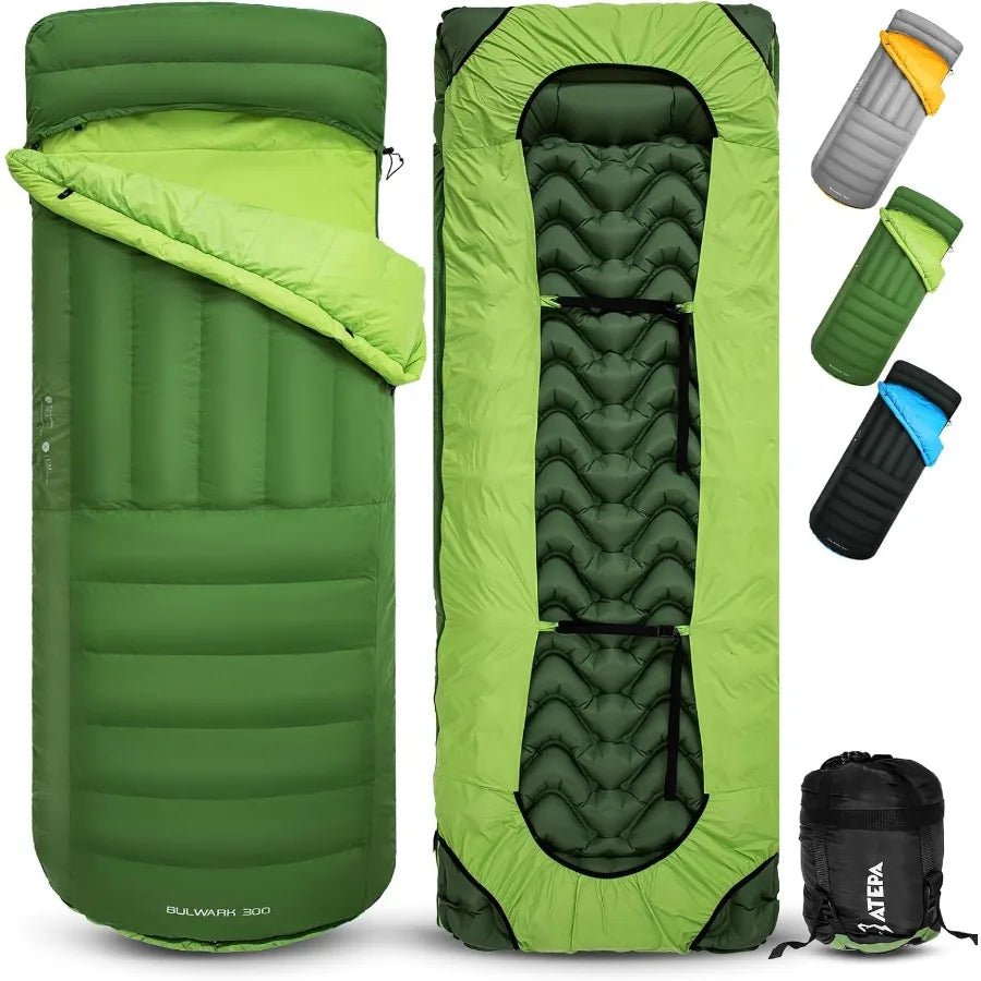 Ultralight 3Season Recycled Down Sleeping Bag for Adults with 650FP and 700FP Fill Power Compact Design with Compression Sack f