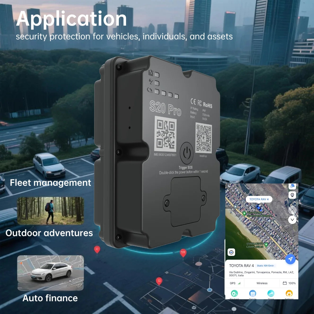 Wholesale Hidden 4G GPS Tracker 5M Accuracy Real-Time Tracking Device for Car/Truck/Motorcycle with Paid App Alert & Geo-fencing