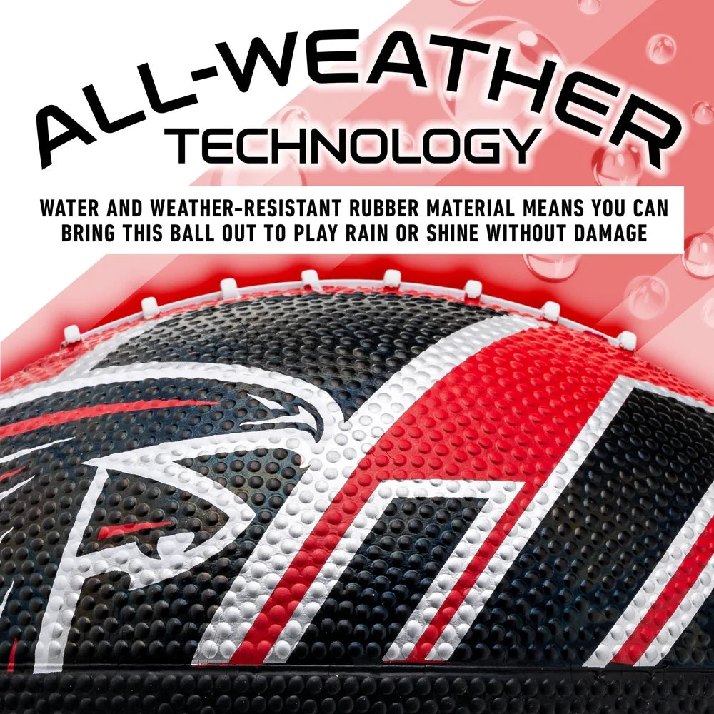 NFL Atlanta Falcons Mini Football 8.5 Inch Rubber Easy Grip Durable Kids Football Perfect Tailgates Beach Backyard Fun