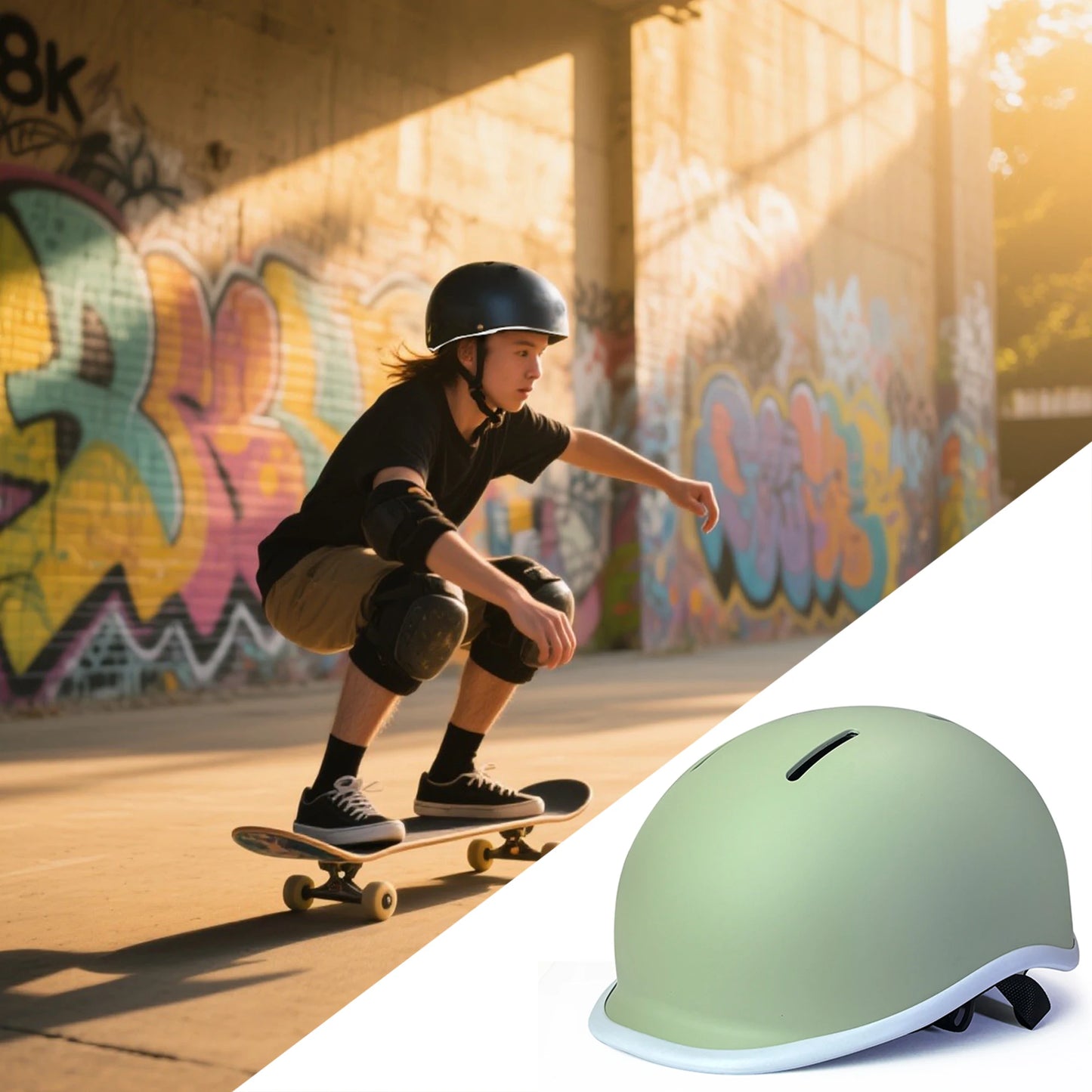ARTOROO Scooter Sport Helmet for Adults & Teens - Size Adjustable Bike Helmet for Skateboard, Cycling, Roller Skating, and Urban