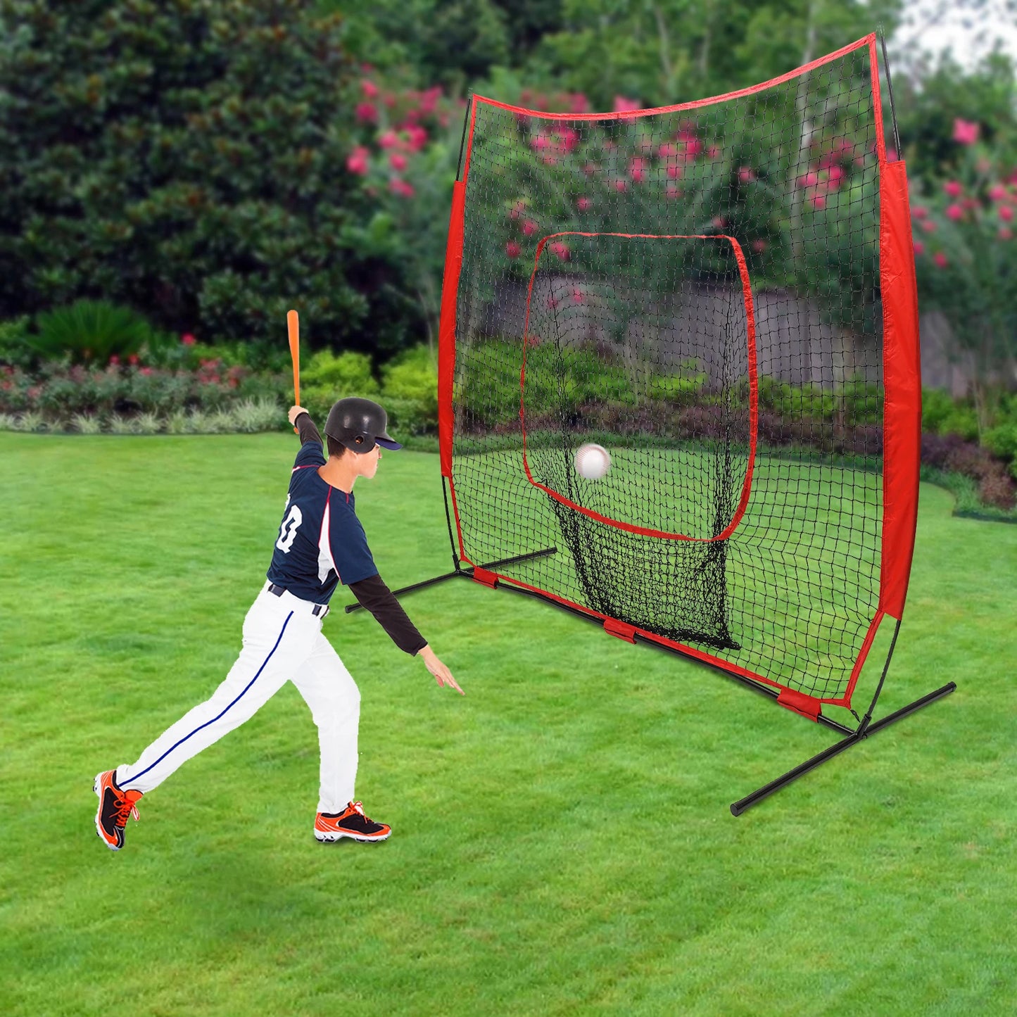 Baseball Softball Hitting Pitching Net Baseball Backstop Practice Net for Pitching Batting Catching Indoor Outdoor with CarryBag
