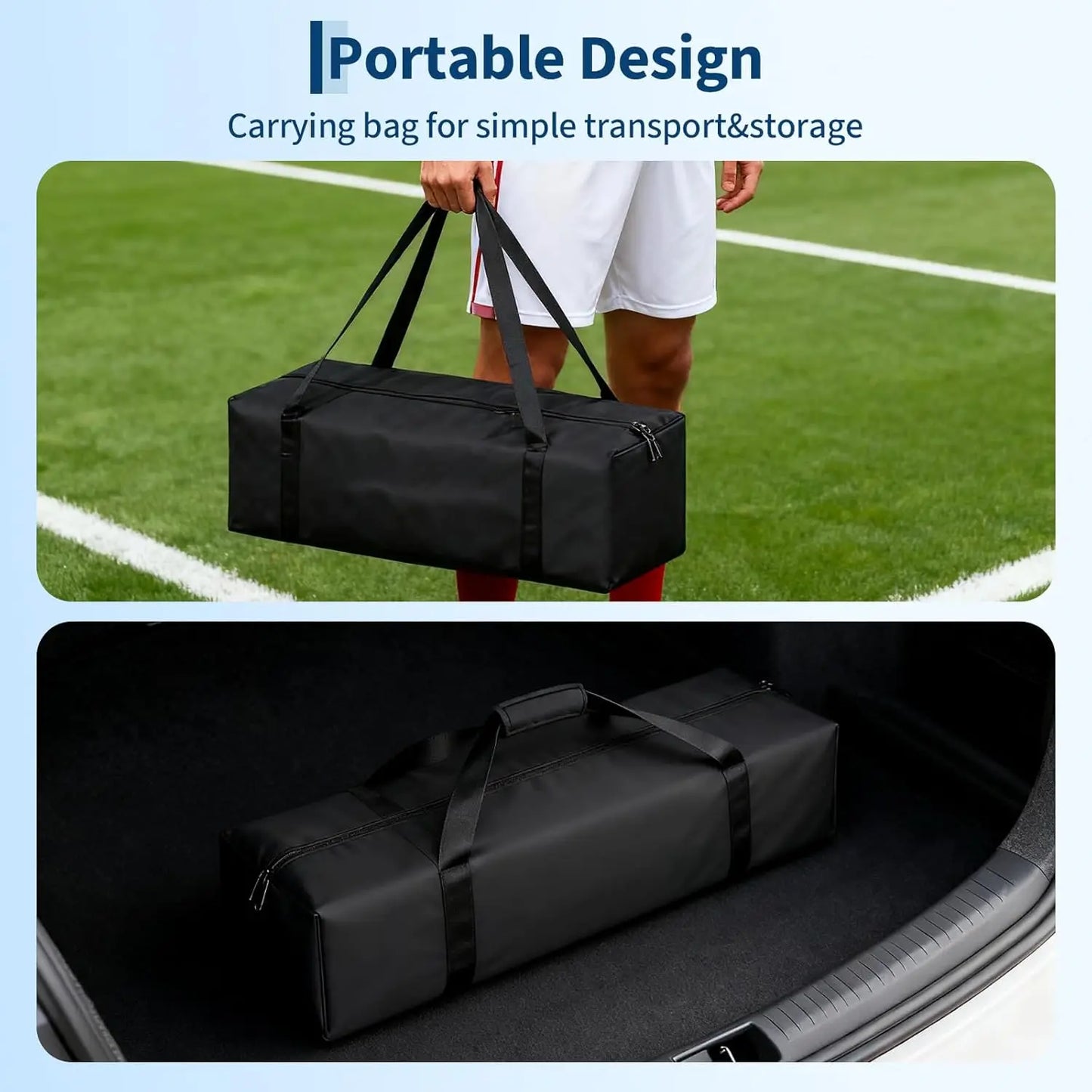 6X4 FT Portable Soccer Goal for Backyard – Heavy Duty Steel Frame Soccer Net with Ground Stakes,All-Weather Training & Kids Play