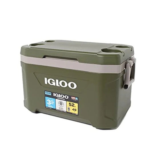 60367 Sportsman Latitude 52 Cooler Box Approx. 11.2 gal 49 L for Outdoor Camping Leisure Activities and Fishing Durable Green D