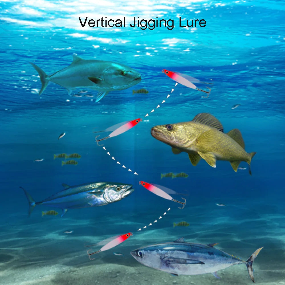 Ackibbik 6pcs Metal Cast Jig Spoon 40g Fishing Jigs Saltwater Fishing Casting Jigging Fish Metal Sinking Lure for Tuna, Kingfish