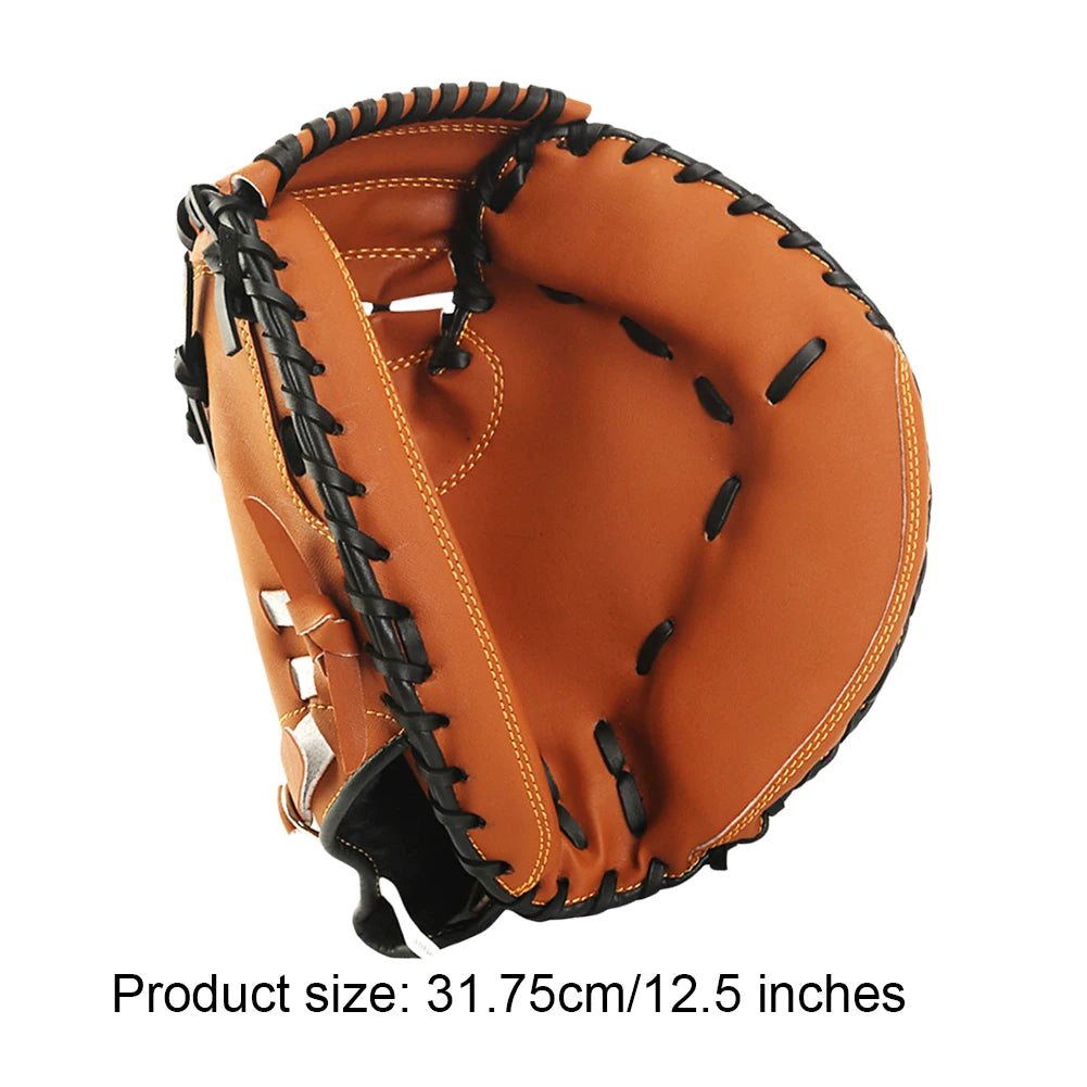 Baseball Mitt Wear-resistant Baseball Fielding Glove Baseball Softball Catcher PU Leather Catcher Mitt for Youth Adults Practice