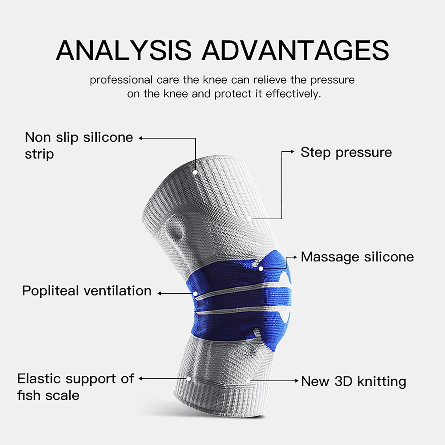 High Elastic Knee Support Brace Kneepads Adjustable Patella Basketball Volleyball Safety Guard Strap Protector Knee Pads