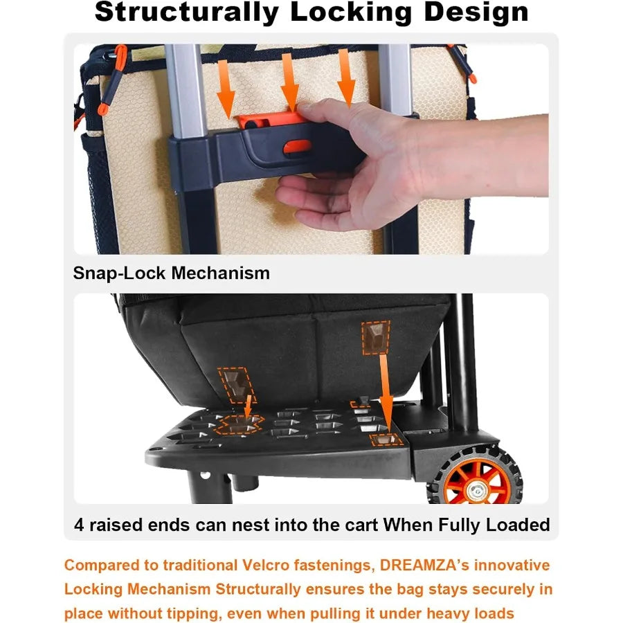 Soft Cooler with Wheels 60-Can Wheeled Cooler with Handle Leak Proof Rolling Cooler Insulated Bag with All-Terrain Cart Collaps