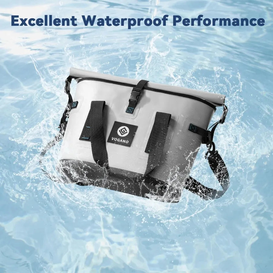 40 Can Soft Cooler Bag - Insulated Leak-Proof Large Cooler Bag with Roll-Top Waterproof Seal Portable Ice Chest for Camping Bea