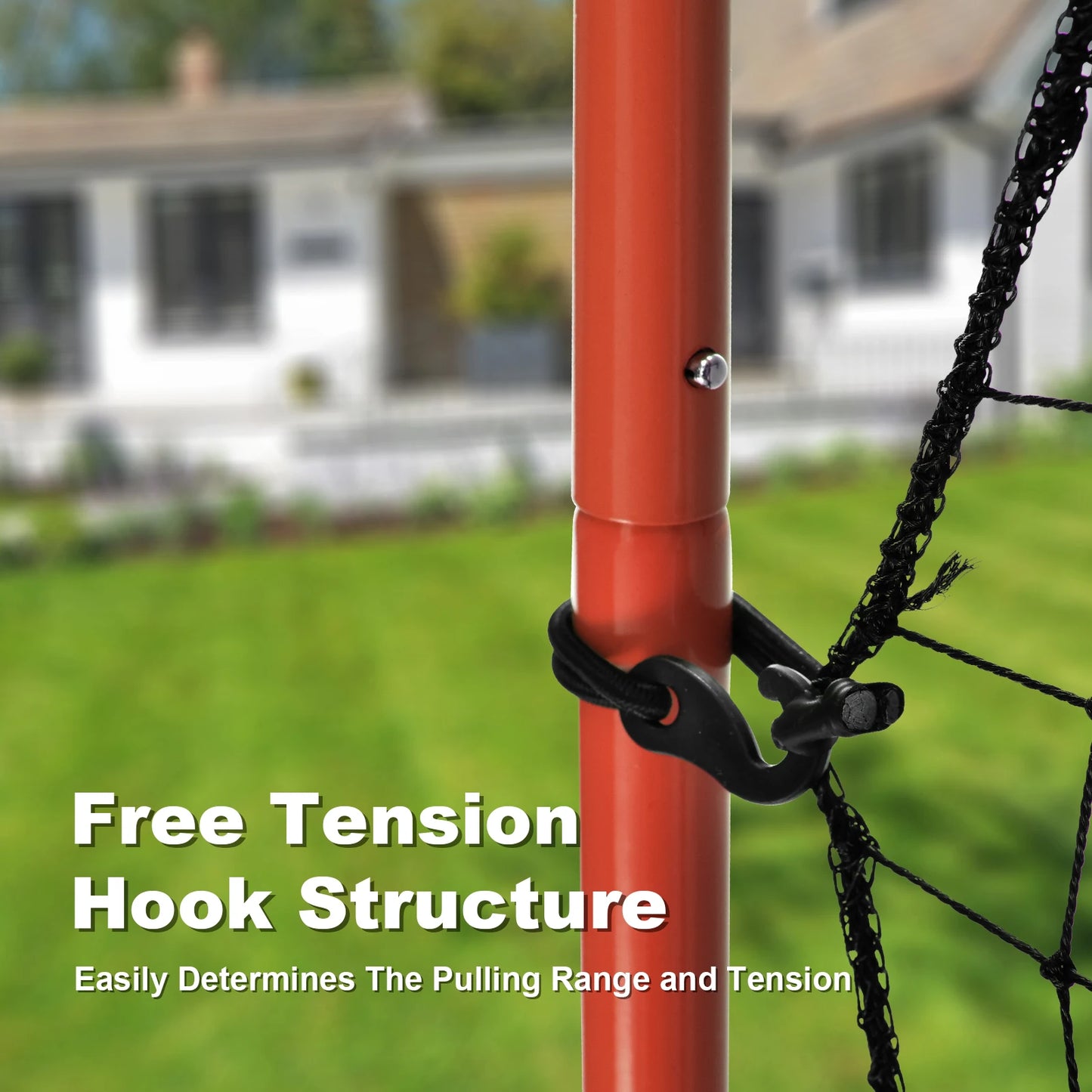 Volleyball Rebound Net 5 Adjustable Rebound Angles Volleyball Net Bounce Back Return Board Net, Portable Throwing Partner red