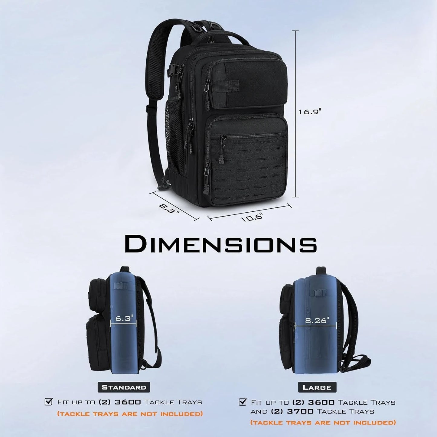 Tactical Fishing Sling Tackle Bag - Lightweight Fishing Backpack - Storage for Gear and Equipment - Gift for Men