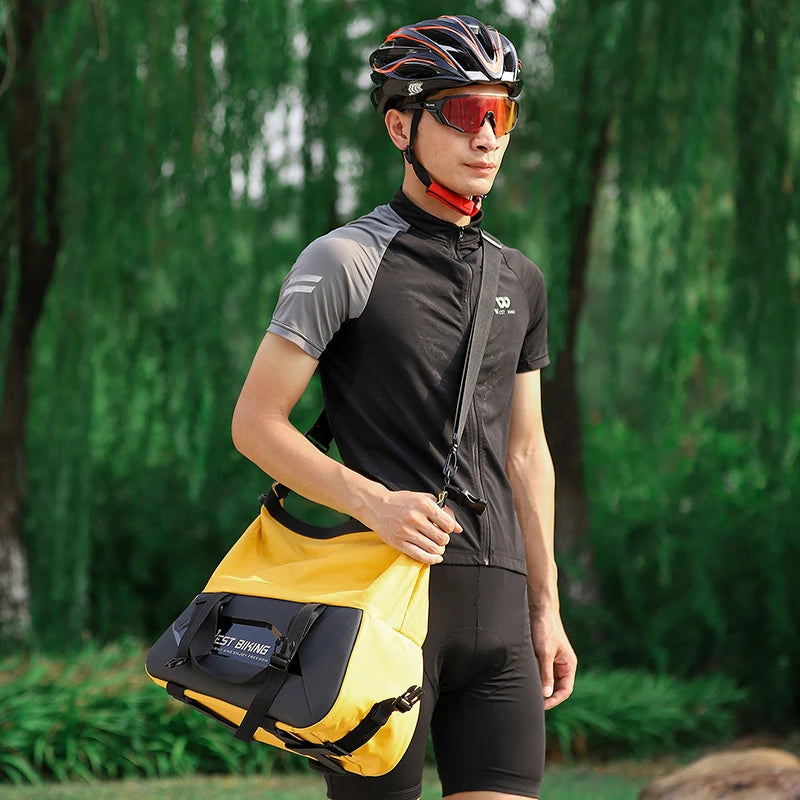 WEST BIKING Portable Bicycle Trunk Bag  Expandable 13-25L Bike Cargo Carrier Bag Waterproof Cycling Rear Rack Suitcase Accessory