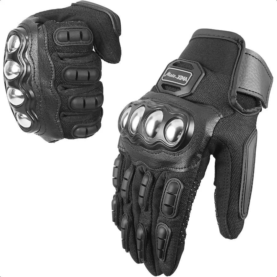 Motorcycle Gloves for Men Stainl Steel Touchscreen Gloves for Dirt Bike Riding Road Racing Cycling Motocross