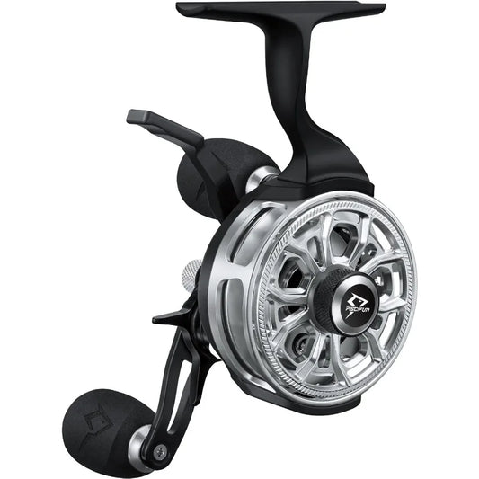 ICX Carbon Ice Fishing Reel Structure Upgrade Magnetic Drop System Inline Ice Fishing Reel for Extreme Cold Weather Application
