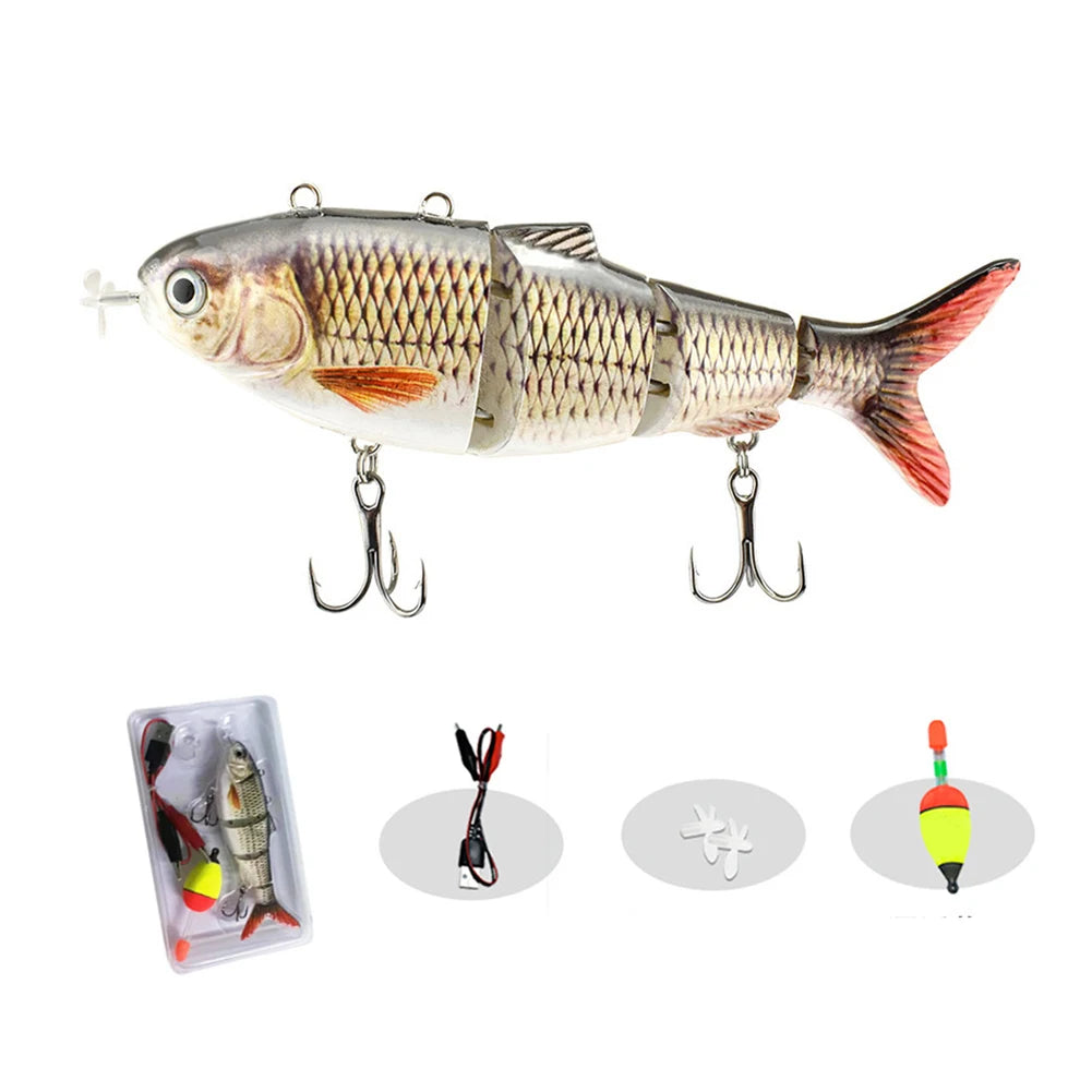 Robotic Fishing Lure Lifelike Electric Wobbler Crankbait Artificial Auto Spinning Swimming Fishing Swimbait Bionic Baits