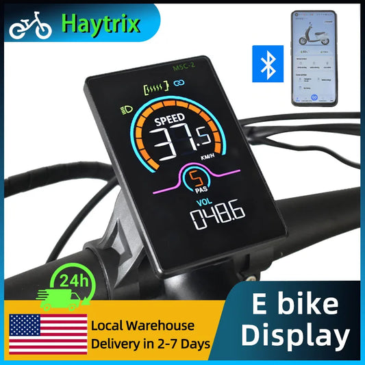 [Haytrix-US] Fatbike V20 Screen EBike LCD Display Bicycle Speedometer Cycling Computer for Bikes Accessories