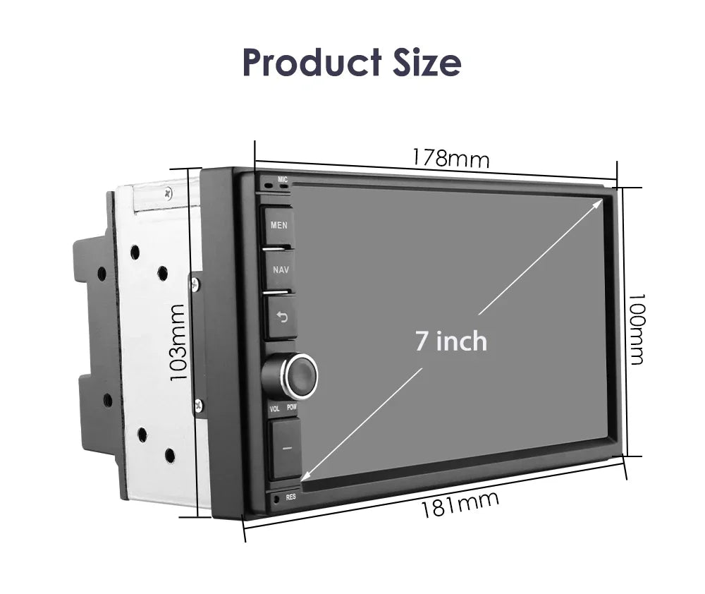 Latest Android 14 Octa Core 4G RAM 64G ROM DSP Universal Double 2 Din Car Radio Multimedia Player GPS Navigator Autoradio RDS FM