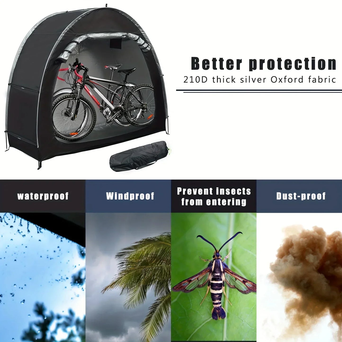 Outdoor Storage Bicycle Shelds Large Space Foldable Portable Outdoor Road Bike Tents Waterproof Foldable Bicycle Protective Gear