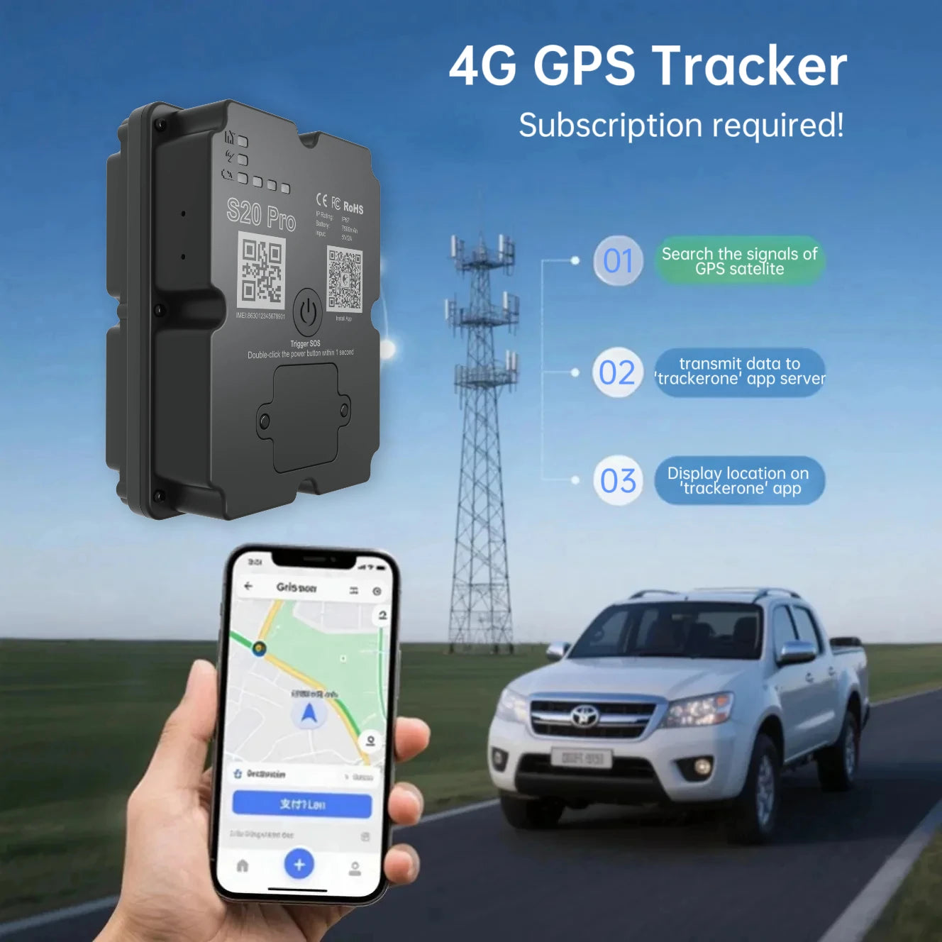 Wholesale Hidden 4G GPS Tracker 5M Accuracy Real-Time Tracking Device for Car/Truck/Motorcycle with Paid App Alert & Geo-fencing