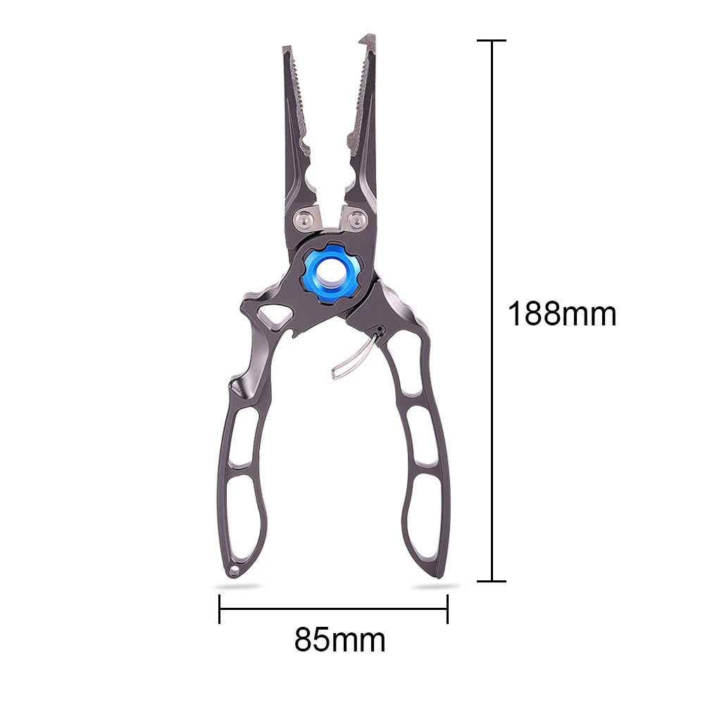 Fishing Pliers Wire Cutter Aluminum Alloy Outdoor Fishing Tongs Portable Fishing Pliers Scissors Fishing Tackle Accessories