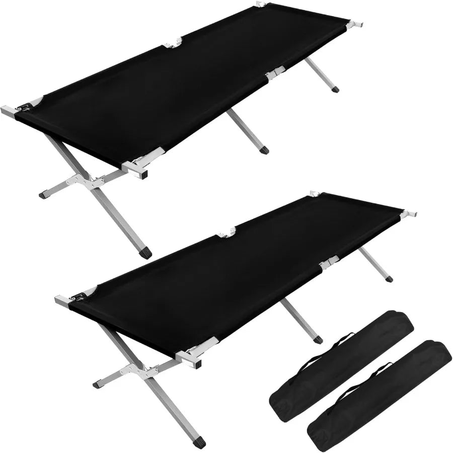 Camping Cot Cots for Sleeping with Storage Bag Portable and Lightweight Sleeping Cot for Outdoor Traveling Hiking Office Nap Ea